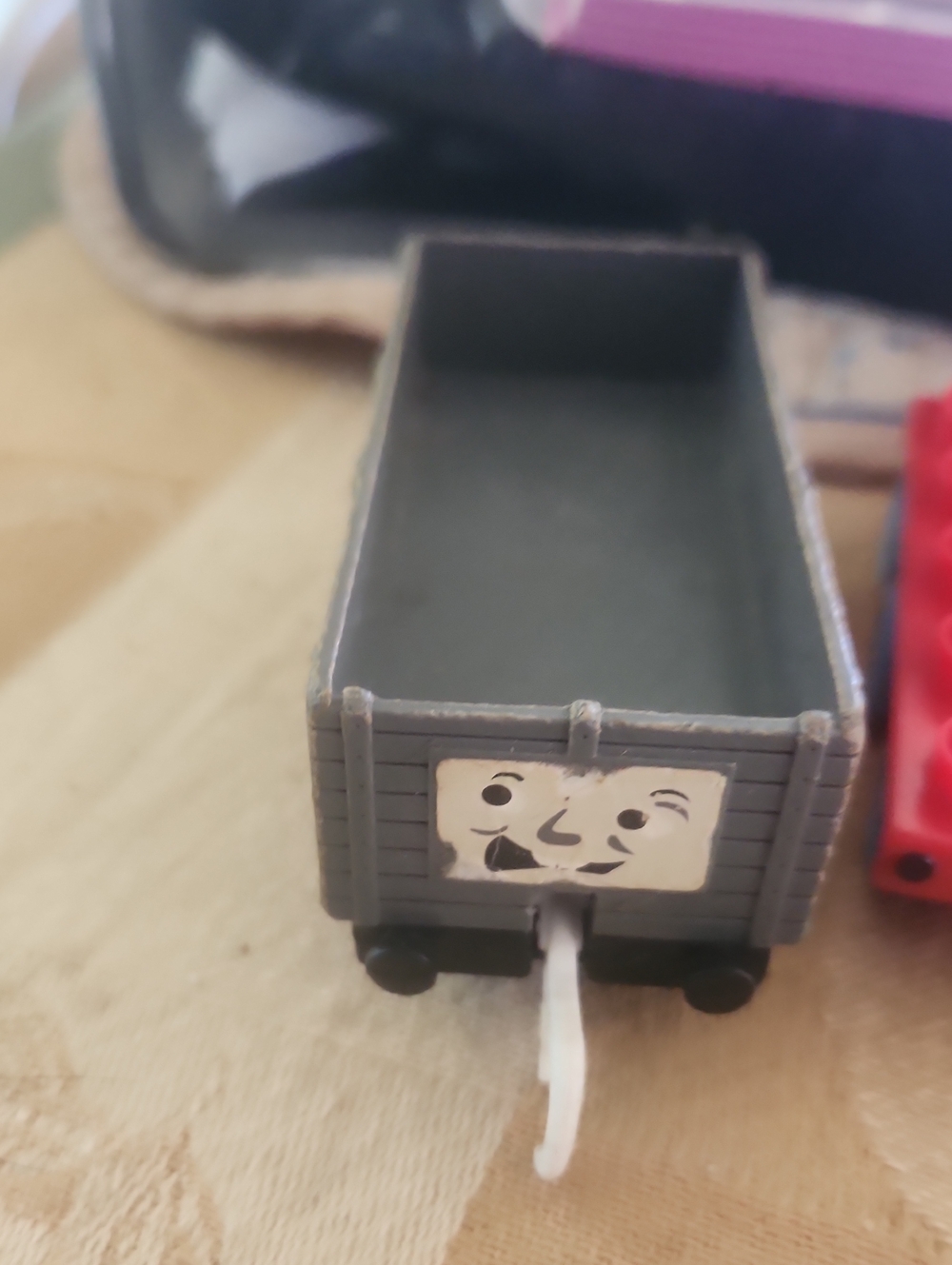 Thomas & Friends Gray Freight Car with Friendly Face
